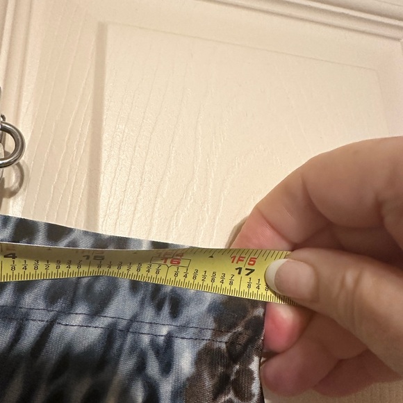 Chico’s Asymmetrical Skirt (Chicos size 2) Animal print Blue/Brown (12-14) - Picture 4 of 5